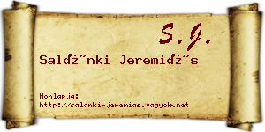 Salánki Jeremiás névjegykártya